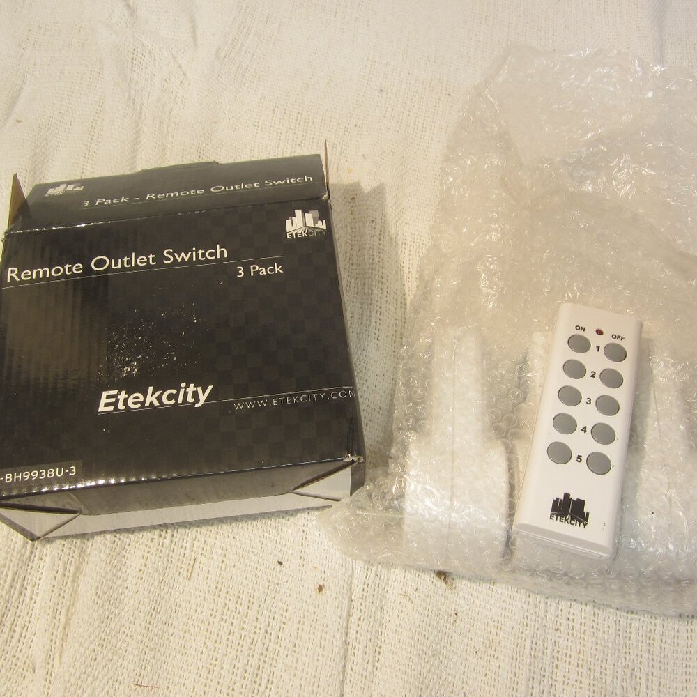 ETEKCIY REMOTE OUTLET SWITCH 3 PACK